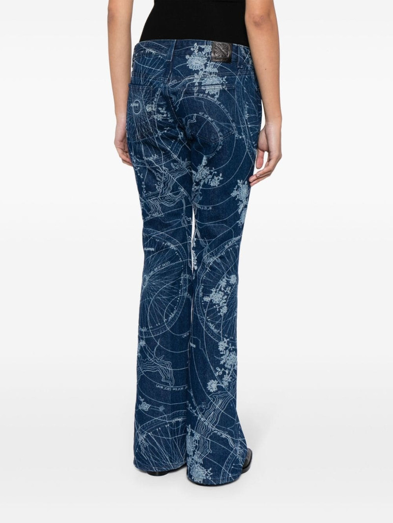 graphic-print flared jeans 4