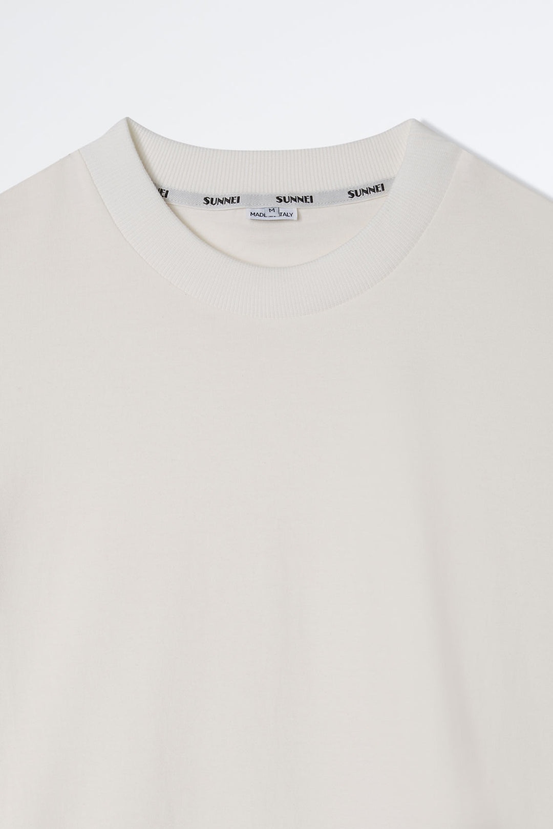 WHITE T-SHIRT WITH STRIPED DETAIL - 7