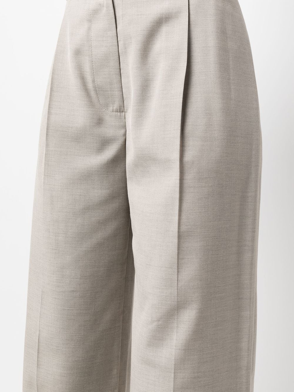 high-waisted pleated trousers - 5