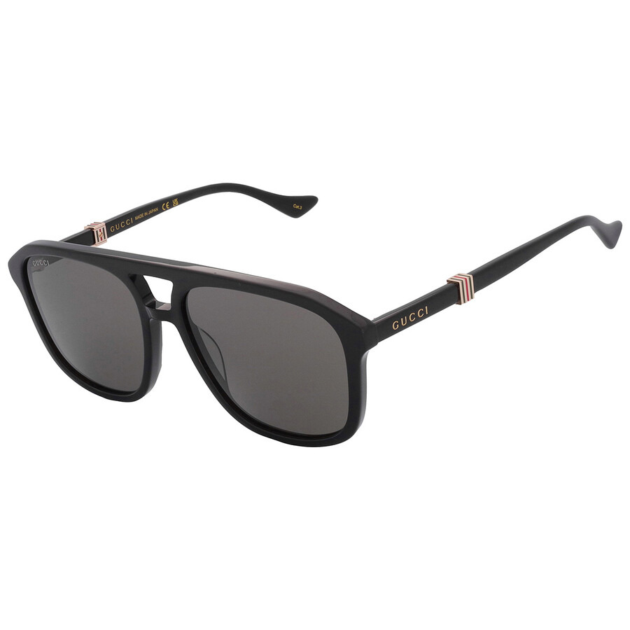 Gucci Grey Navigator Men's Sunglasses GG1494S 001 57 - 4