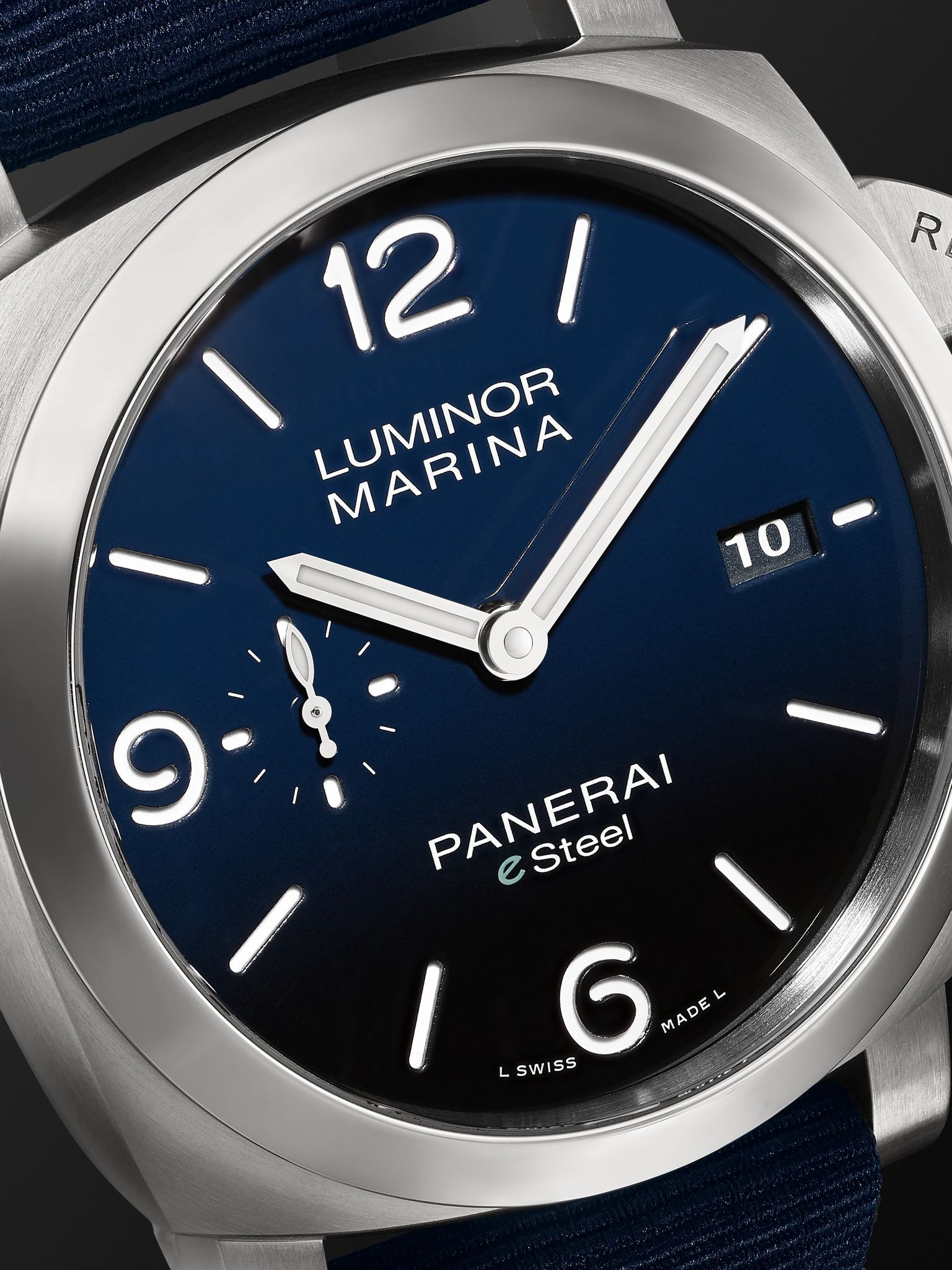 Luminor Marina Automatic 44mm eSteel and Recycled PET Watch, Ref. No. PAM01157 Blue - 5
