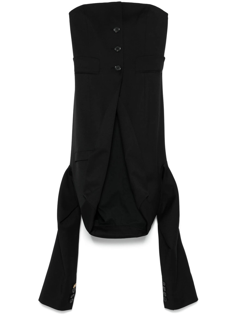 Panelled Strapless Top 1