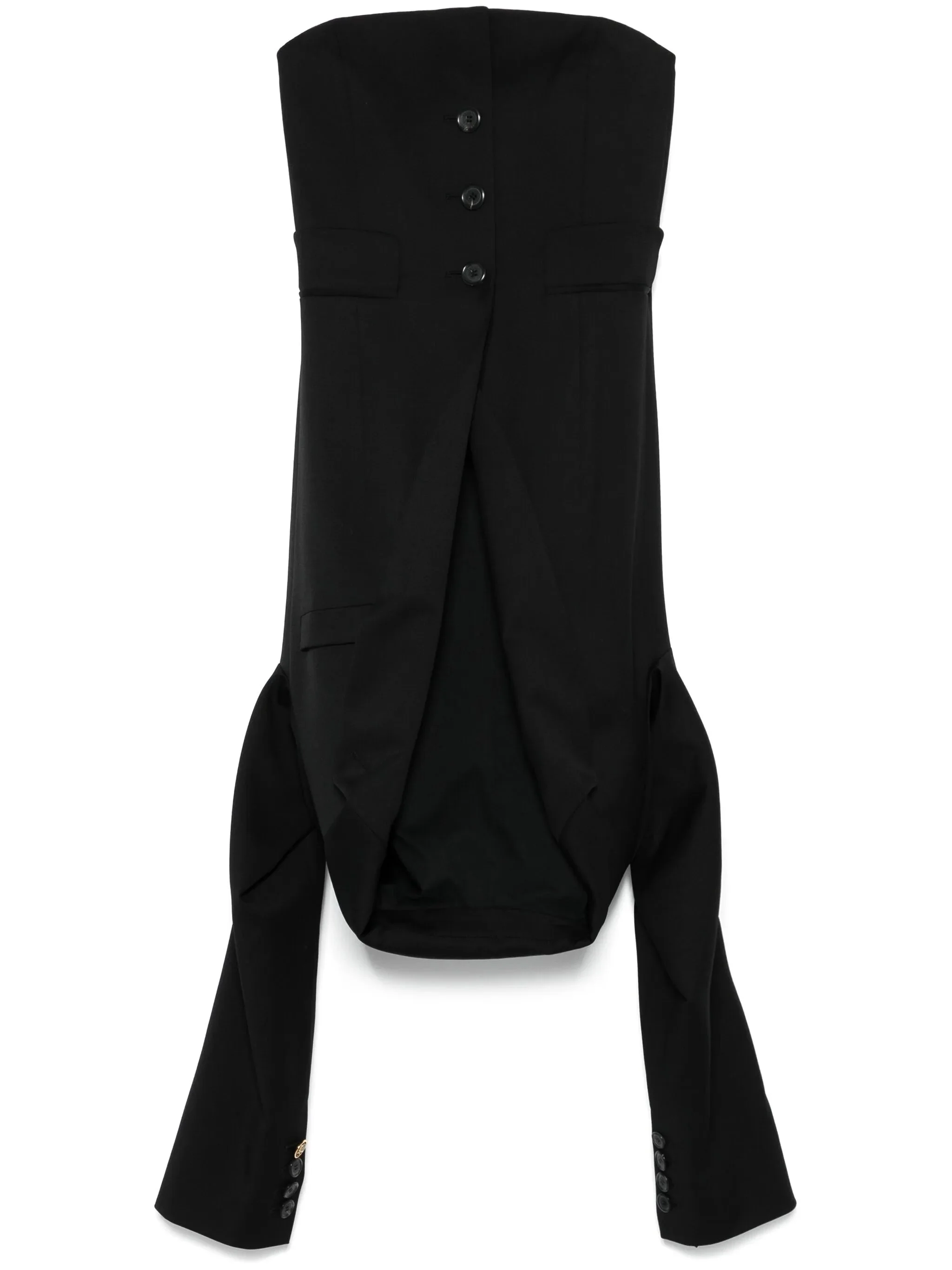 Panelled Strapless Top - 1