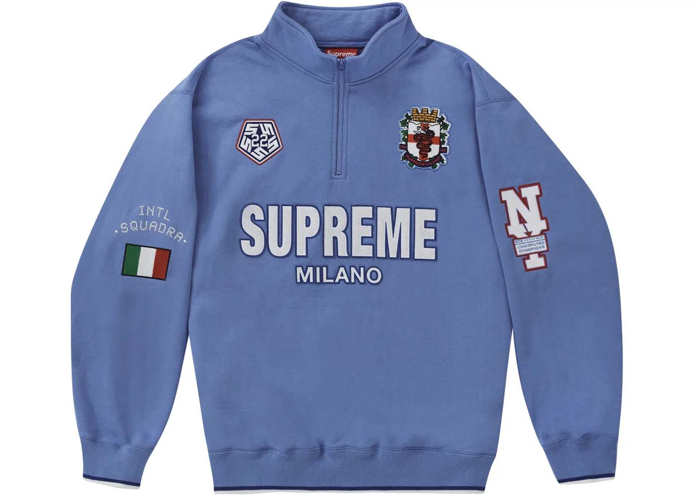 Supreme Milano Half Zip Pullover Light Blue - 1