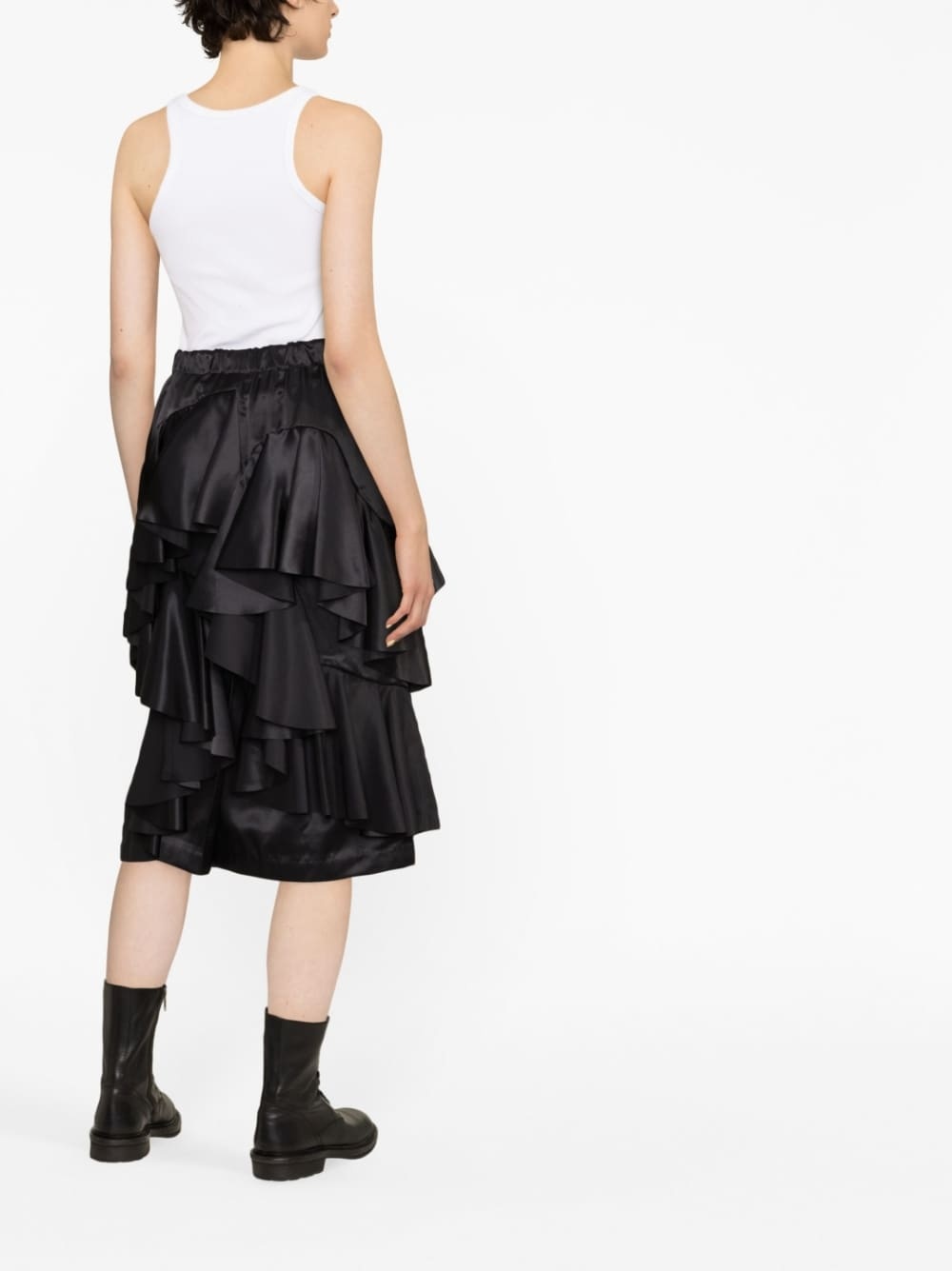 ruffled tiered midi skirt - 4