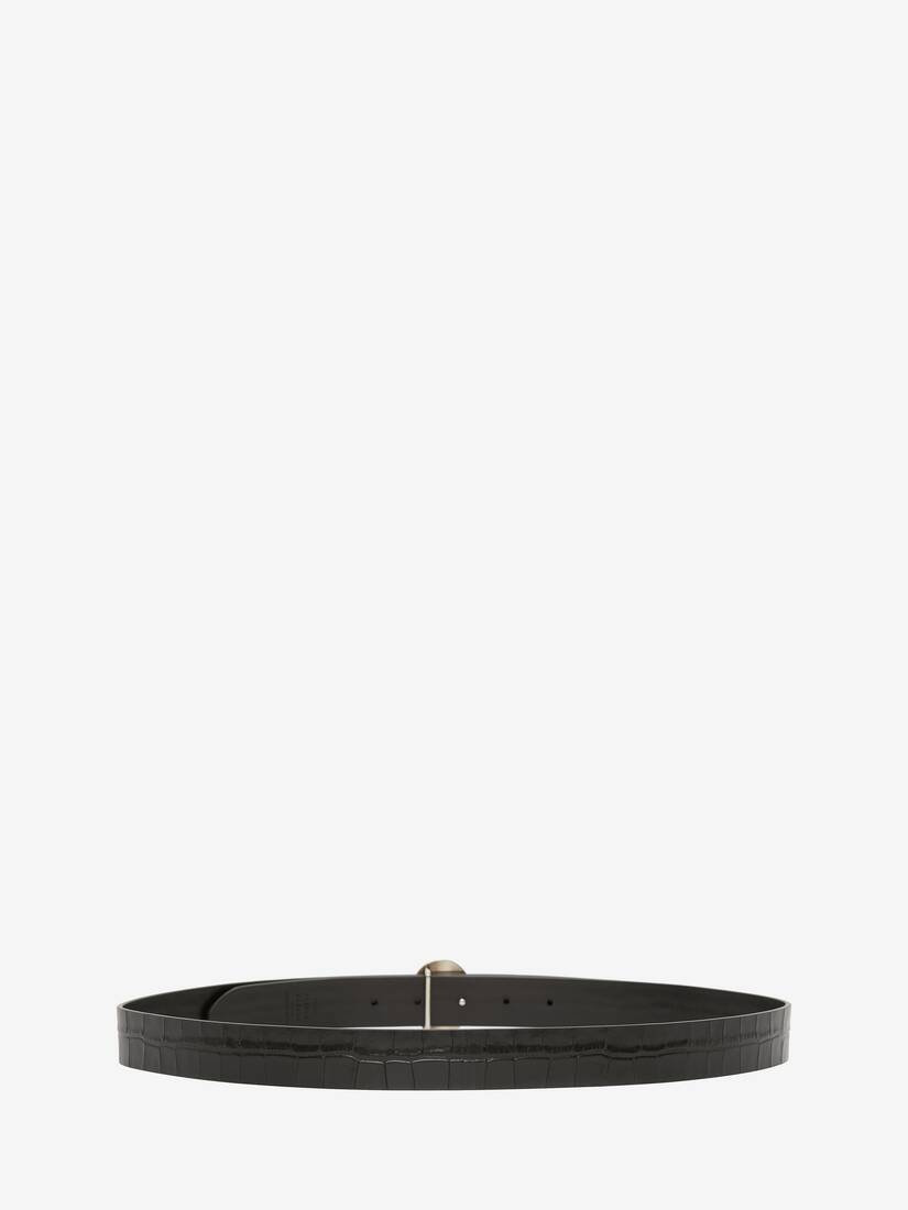 Skull Tag Belt in Black - 2