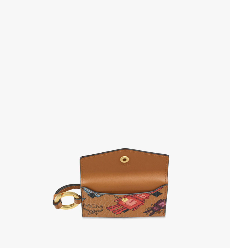 MCM Aren Lanyard ID Wallet in Rabot Visetos outlook