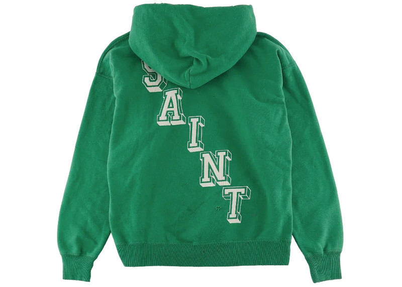 SAINT M×××××× Saint Mxxxxxx Angel Hoodie Vintage Green outlook