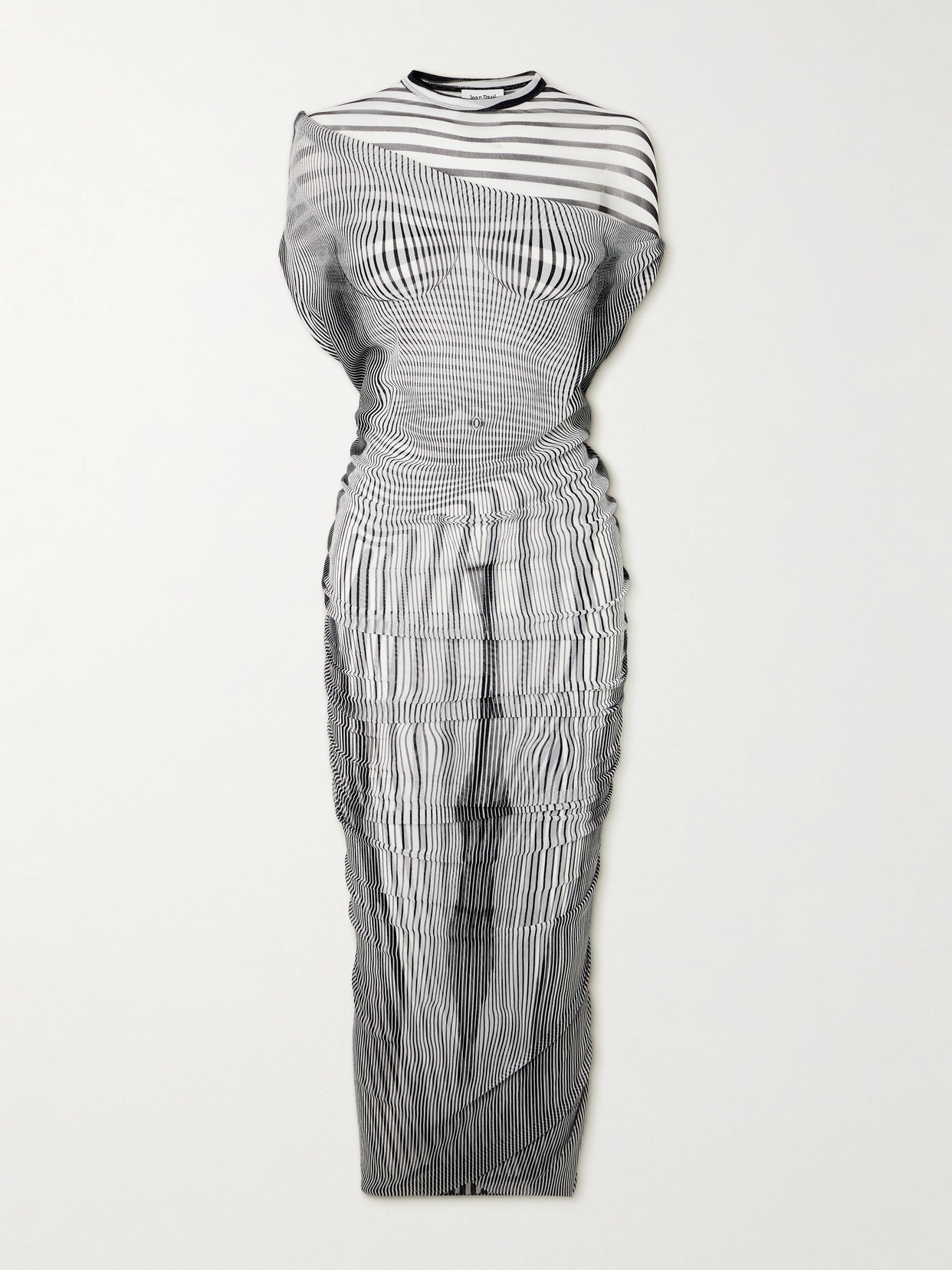 Body Morphing Layered Draped Tulle Midi Dress - 1