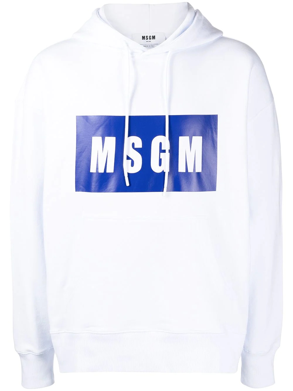 logo-print cotton hoodie - 1