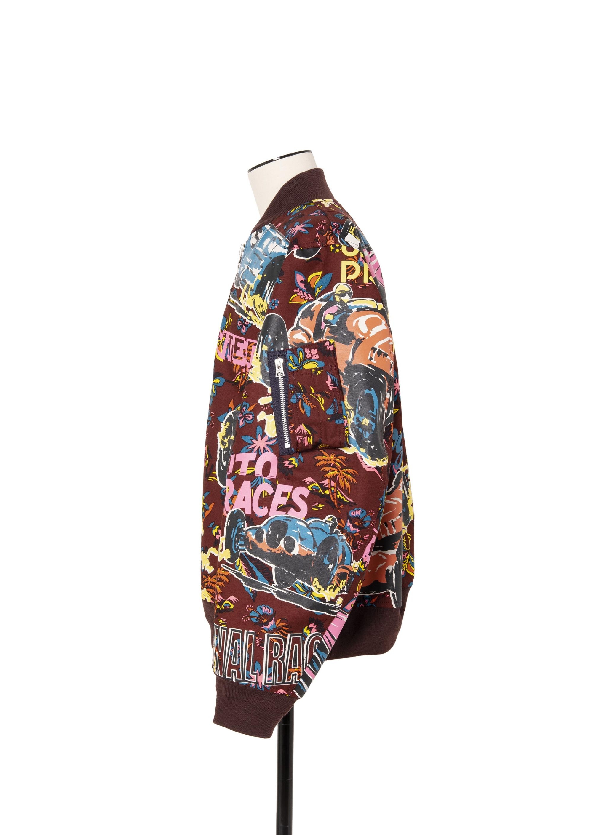 Car Race / Tropical Print Blouson - 3