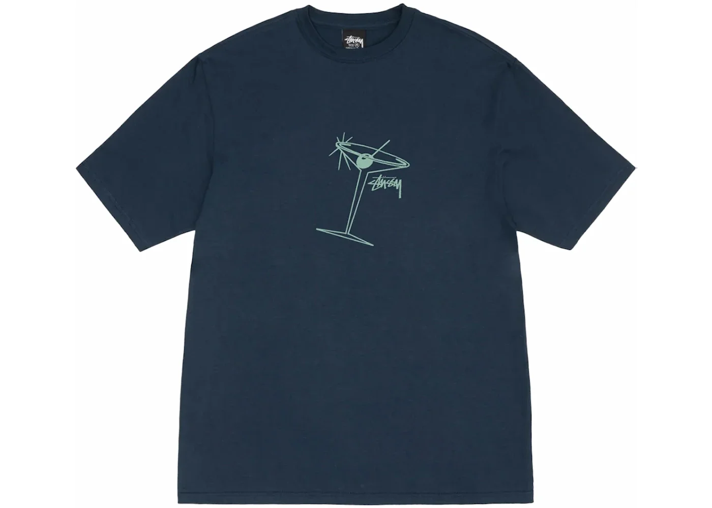 Stussy Martini Tee Navy - 1