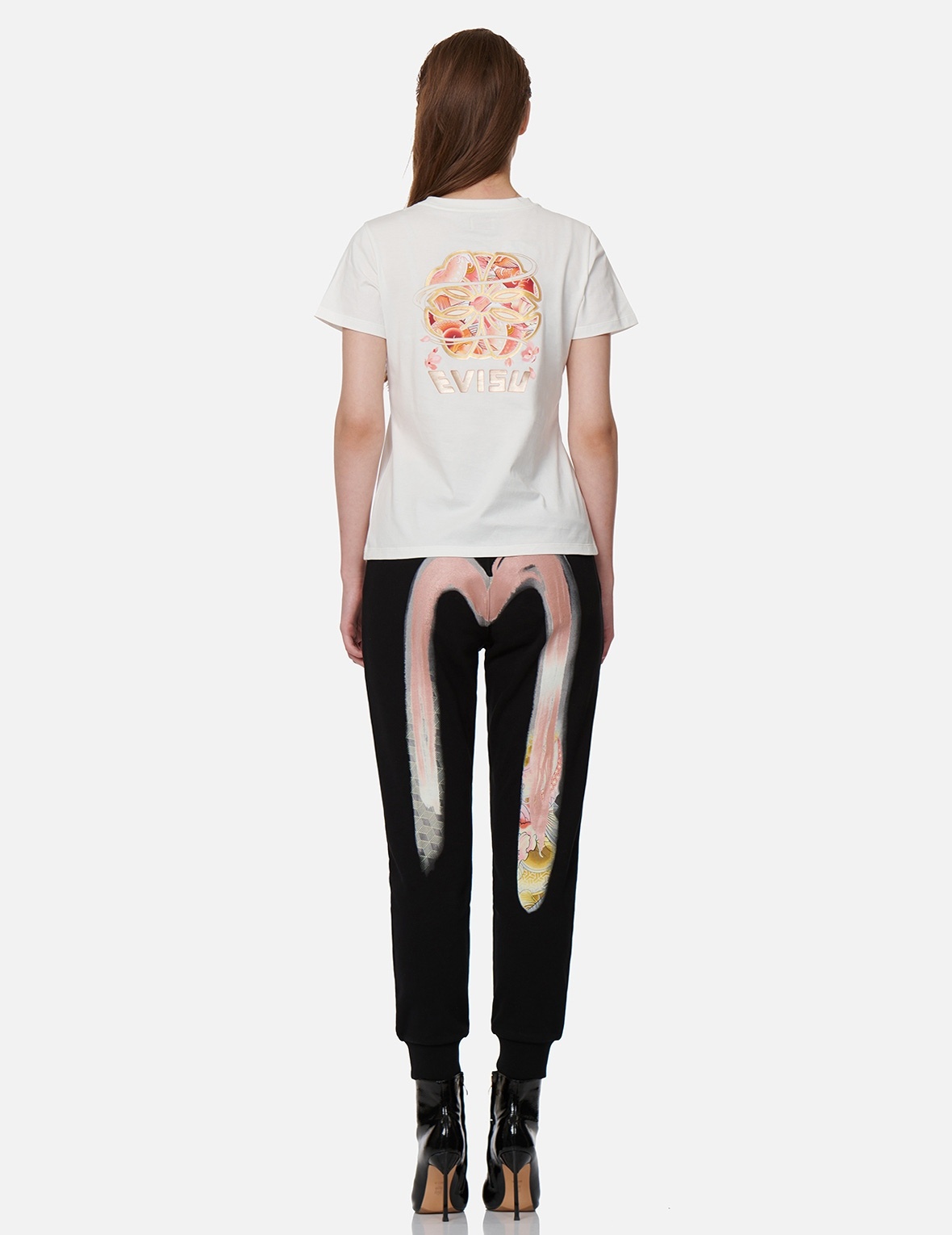 WAVE-PATTERN KAMON PRINT T-SHIRT - 5