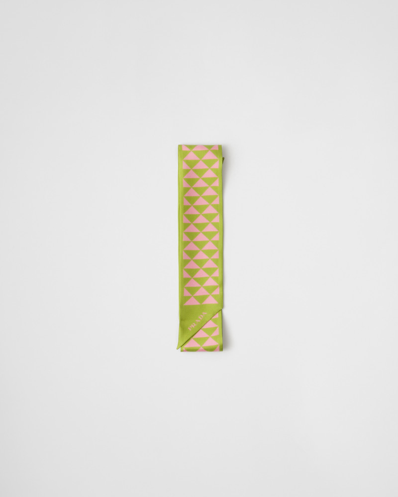 Printed silk twill scarf 1