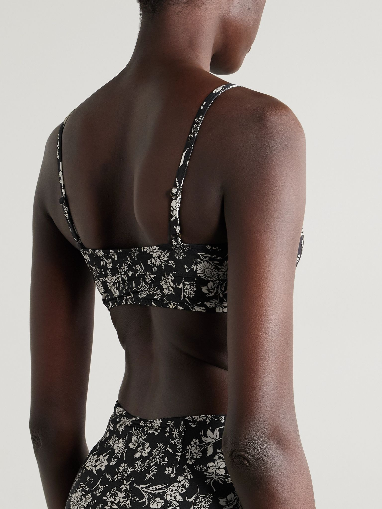 Zahara printed underwired balconette bikini top Black - 3