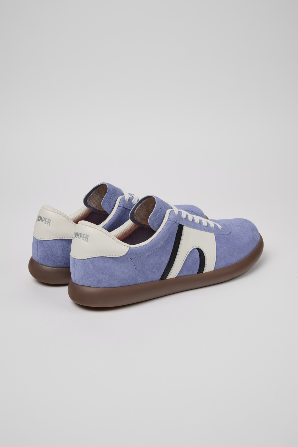 Multicolor Nubuck and Leather Sneakers for Men. - 3
