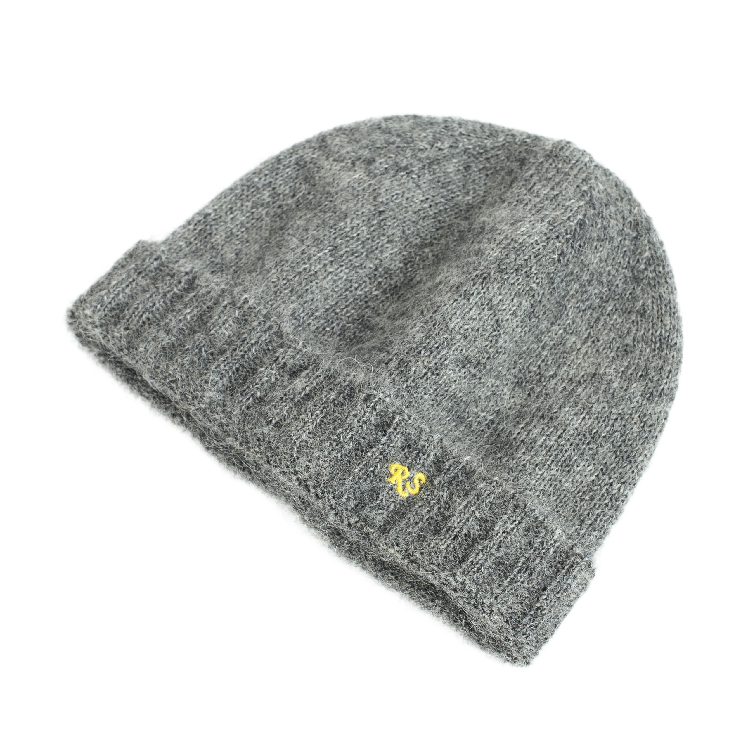 RS KNITTED BEANIE IN GREY - 4
