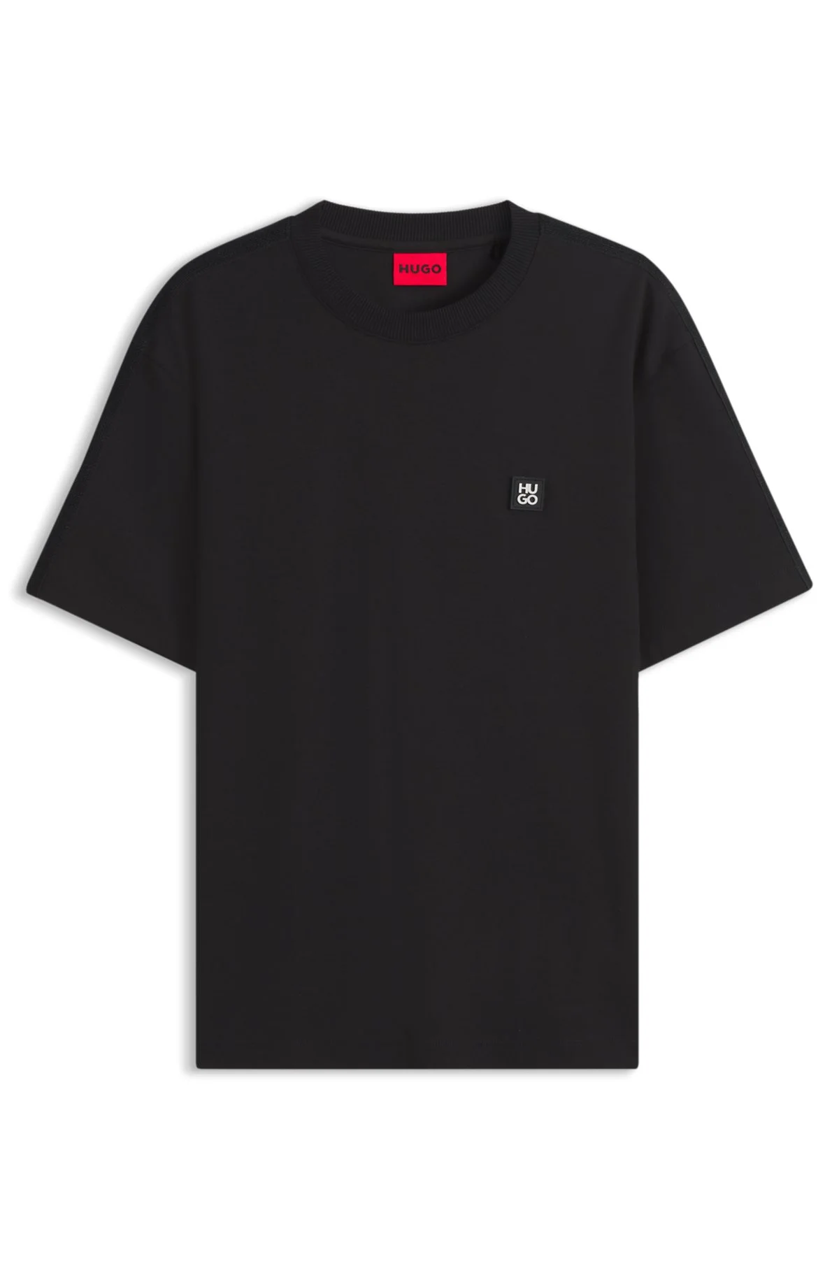INTERLOCK-COTTON T-SHIRT WITH BOUCLÉ TAPE - 1
