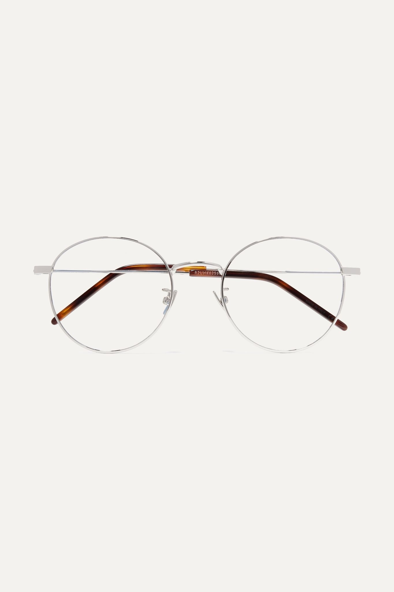 Round-frame silver-tone optical glasses - 1