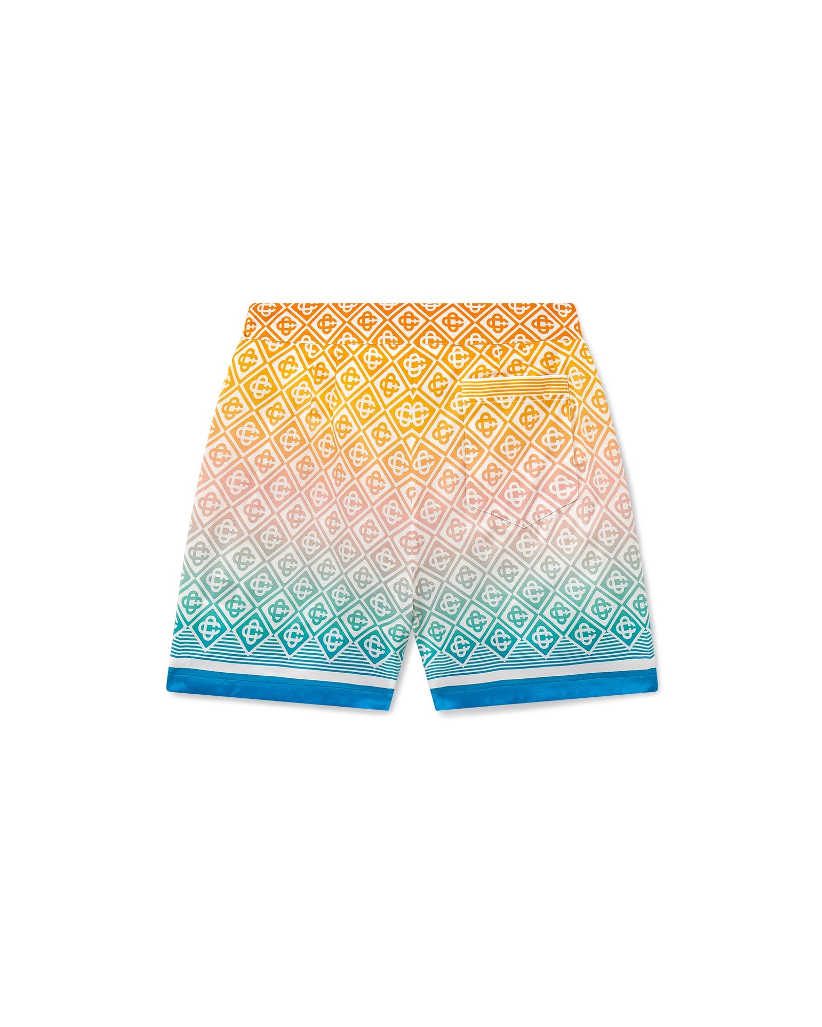 CASABLANCA Gradient Monogram Silk Tailored Shorts | REVERSIBLE
