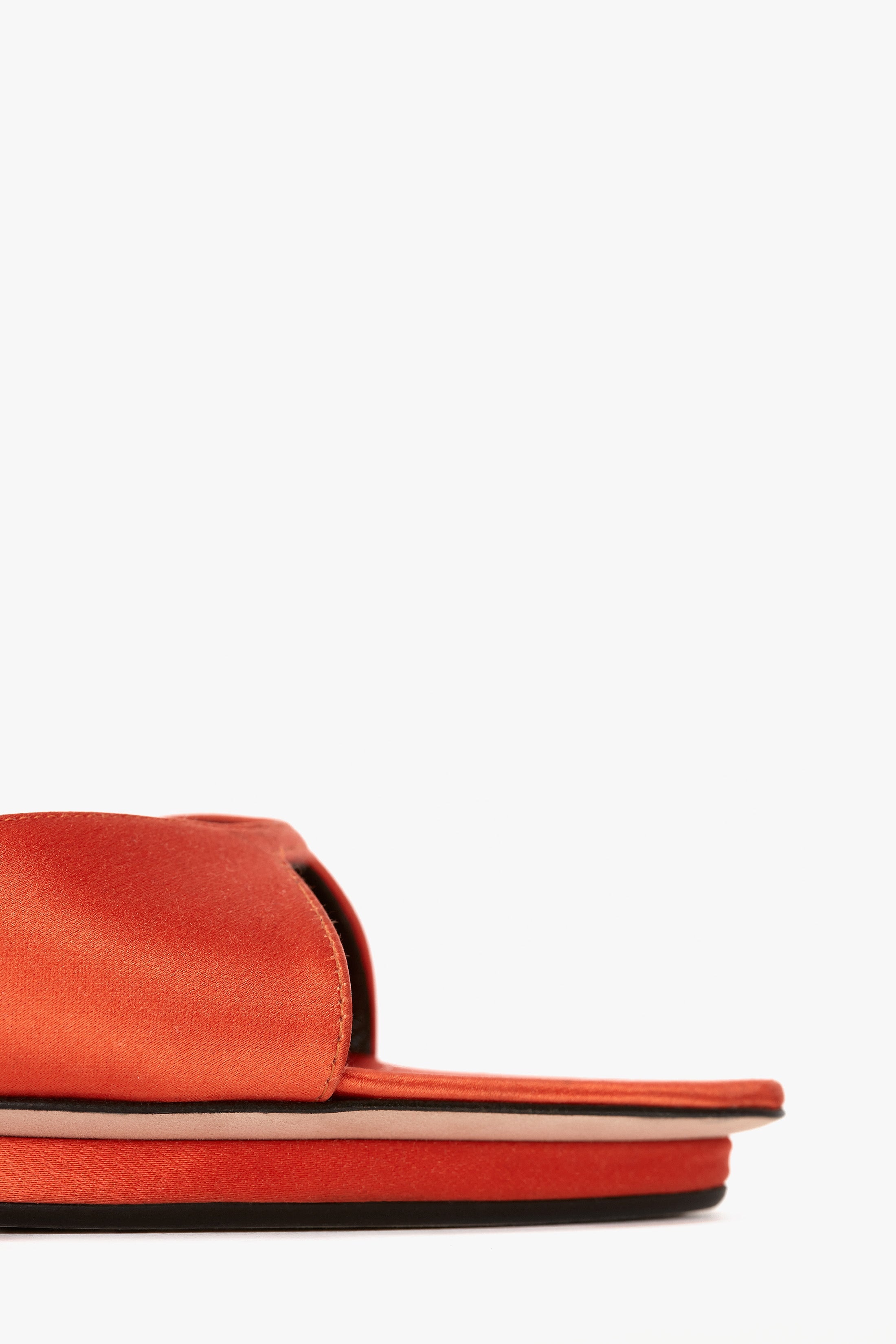 Pointy Toe Stiletto Sandal in Orange Satin - 4