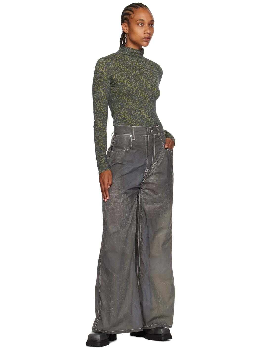 Green Shrunk Turtleneck - 5