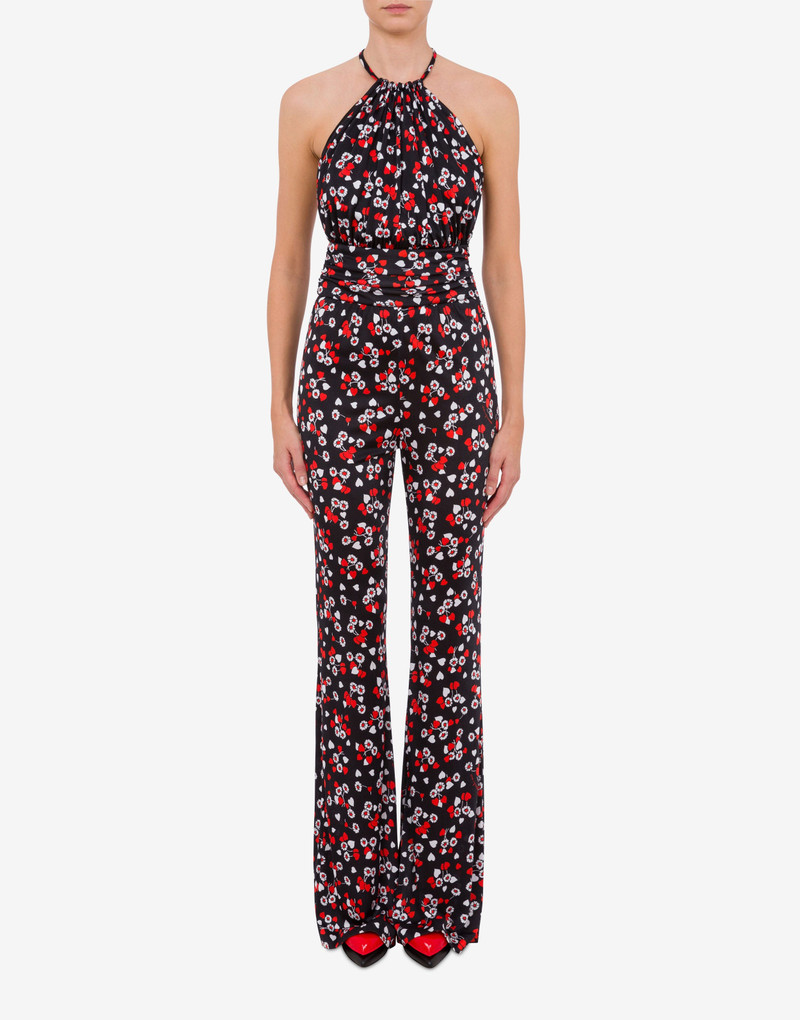 Moschino ALL-OVER HEARTS & FLOWERS ORGANZINO JUMPSUIT outlook