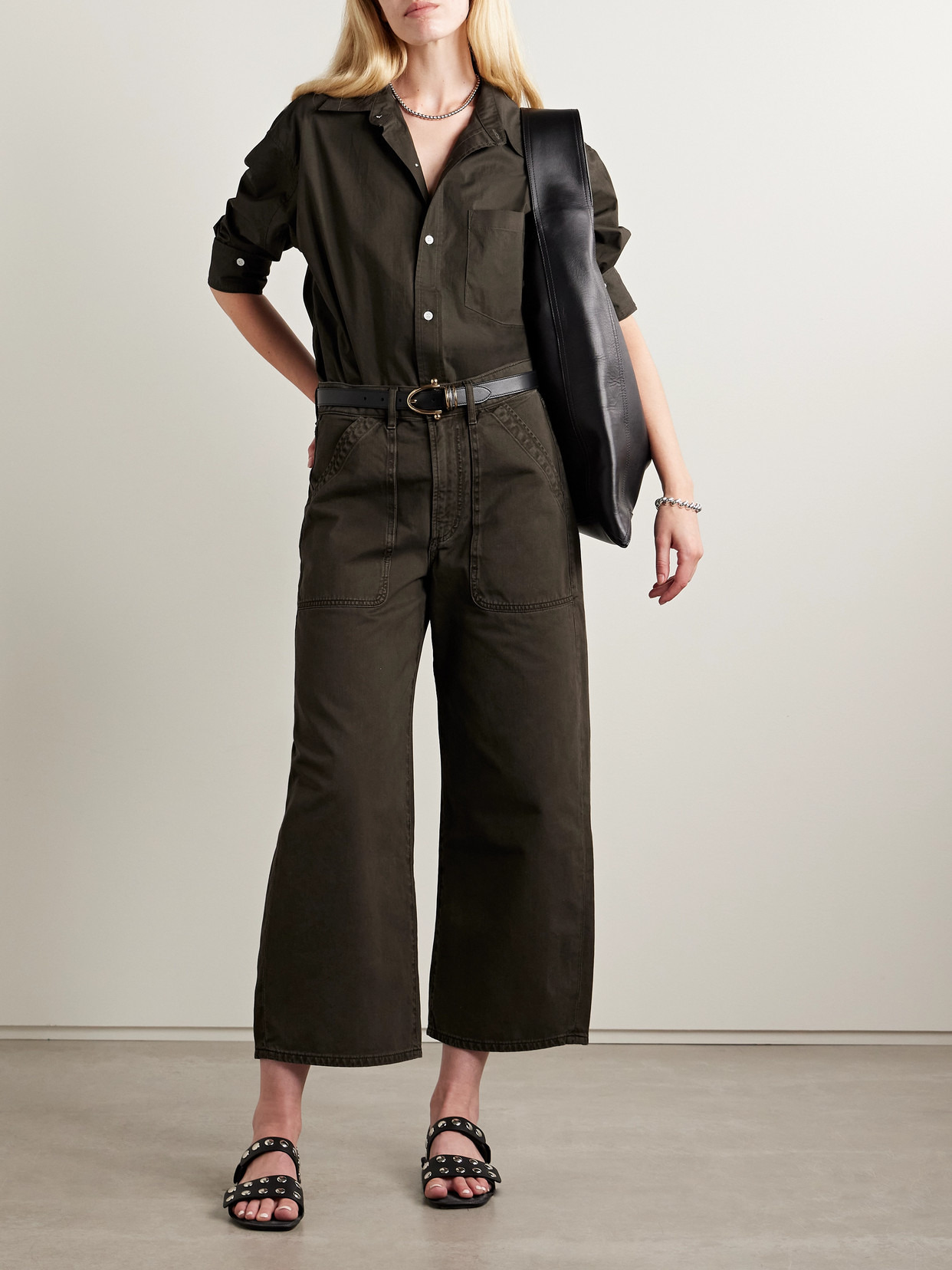 Ayla Cargo Cotton-twill Wide-leg Pants - 2