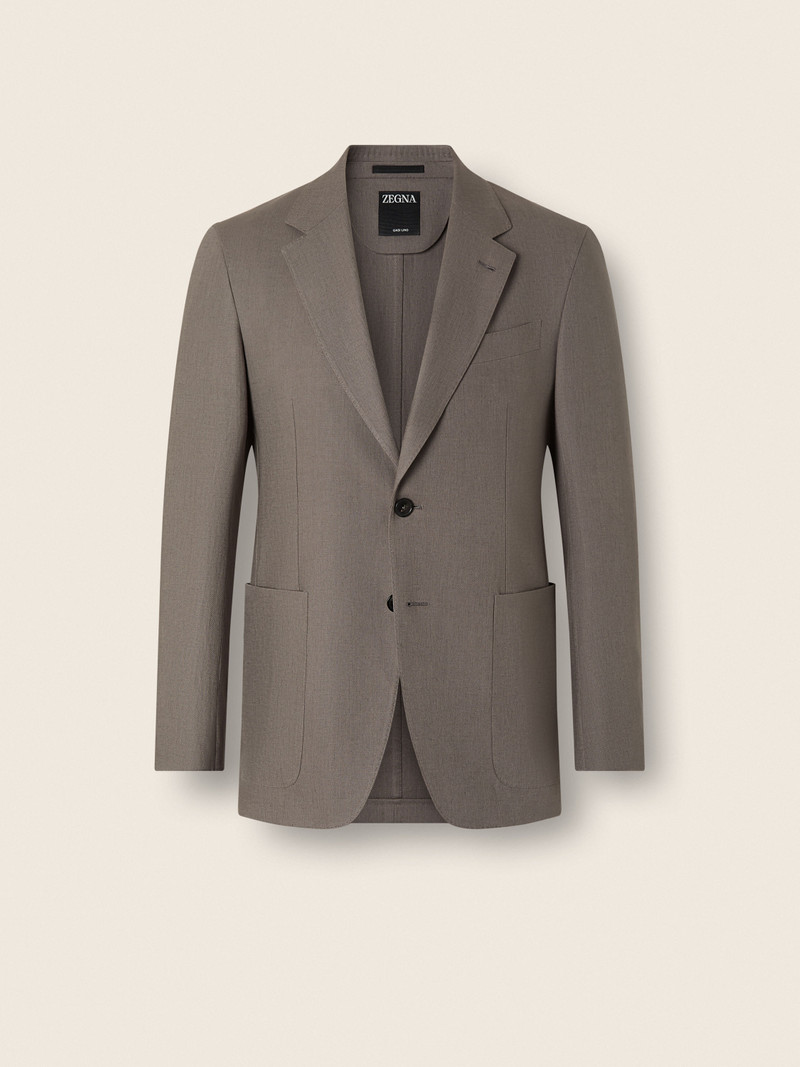 DARK TAUPE OASI LINO JACKET 1