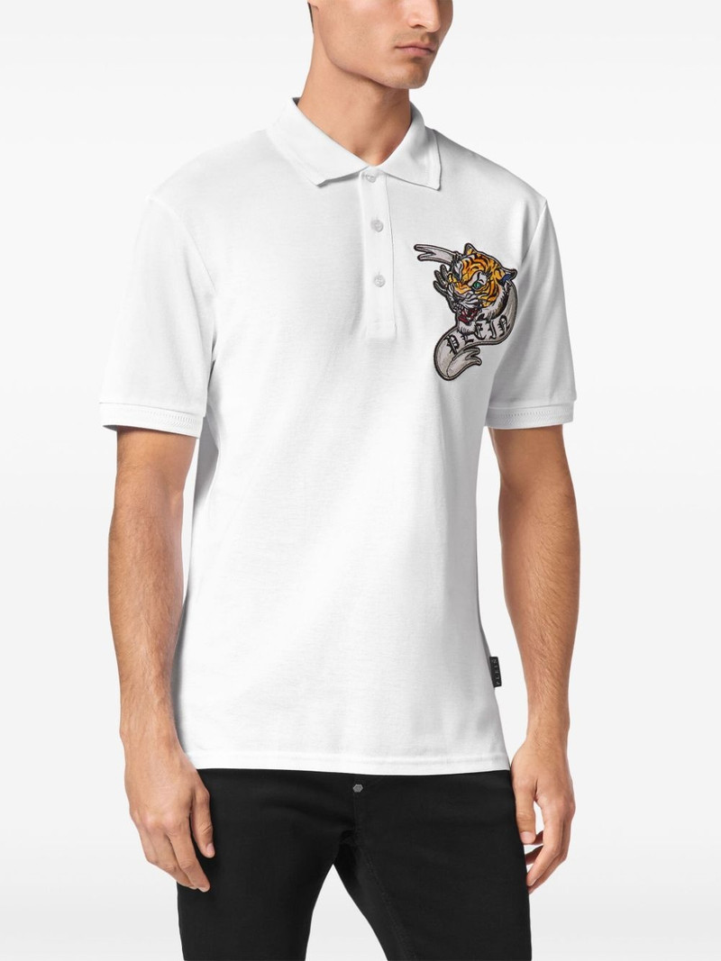 Tattoo-embroidered polo shirt 3