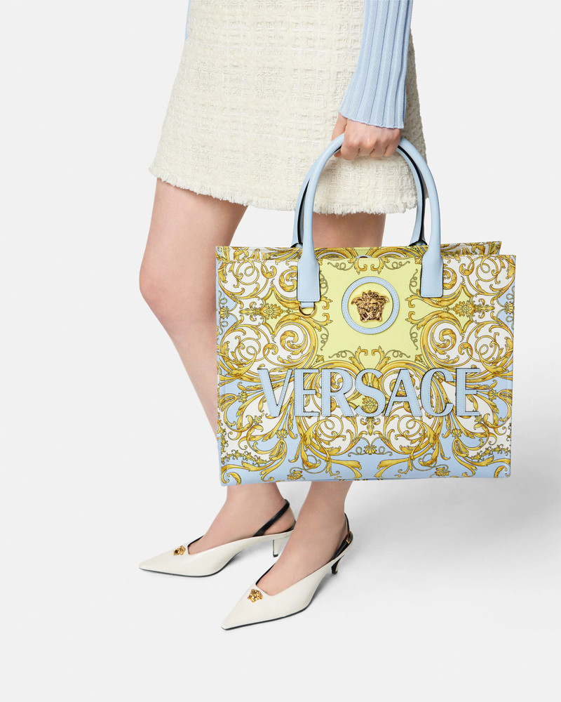 La Medusa Printed Large Canvas Tote 3