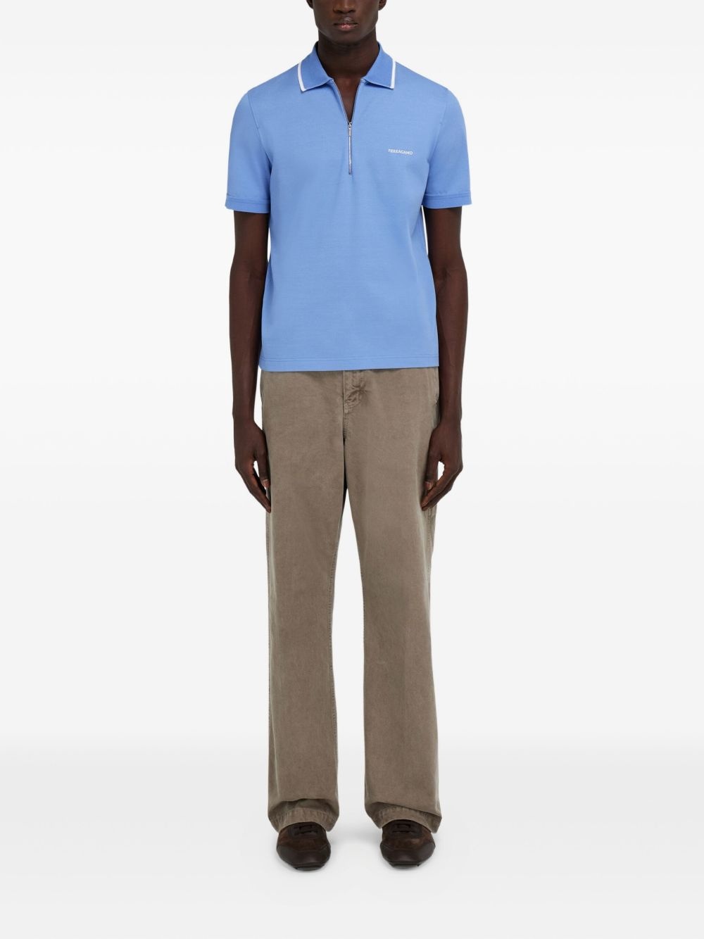 zip-up polo shirt - 2