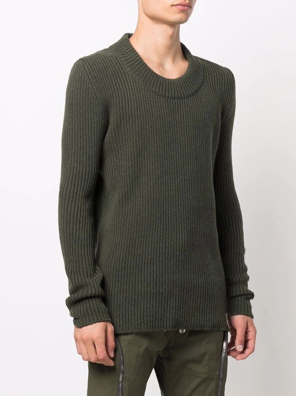 cashmere-blend ribbed knit jumper - 3