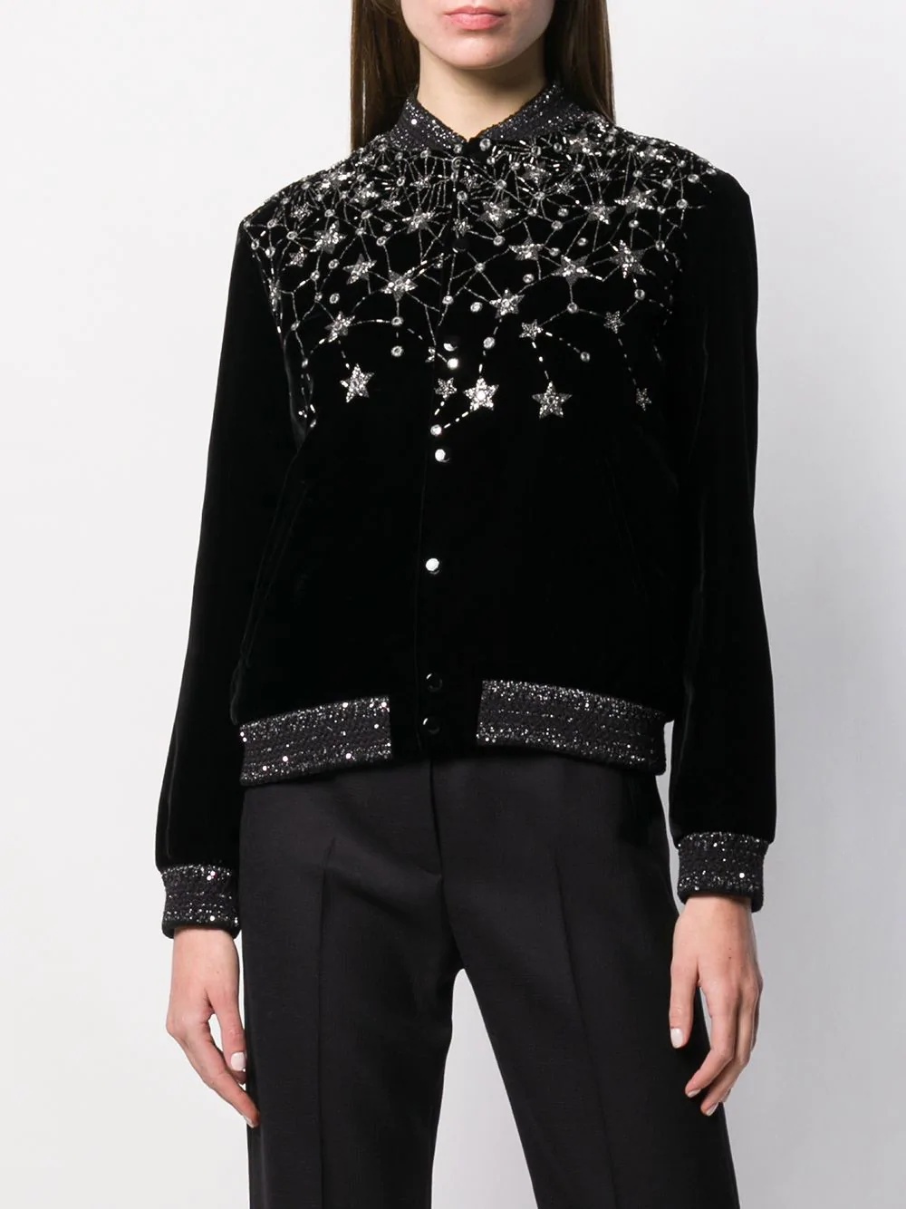 crystal-embroidered bomber jacket - 4