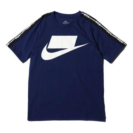 Nike Sportswear NSW Casual Round Neck Breathable Short Sleeve Blue AV9959-492 - 1