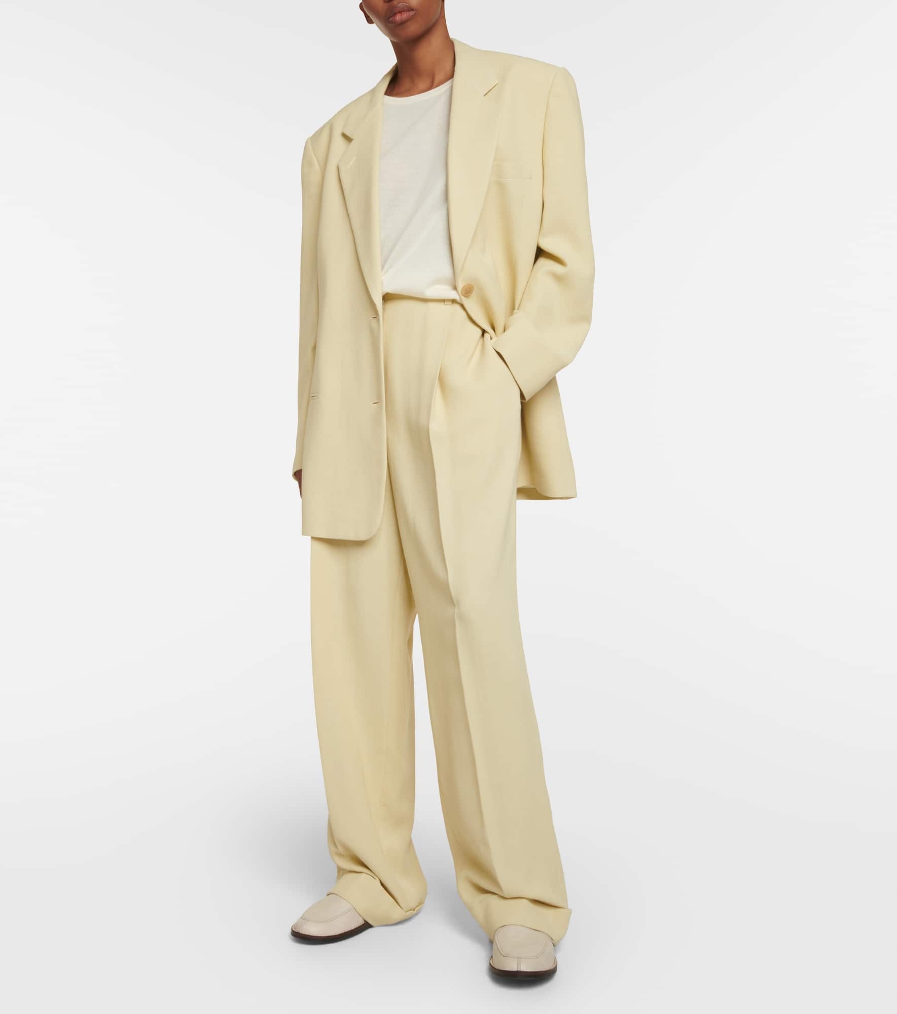 Tor crêpe straight pants - 2