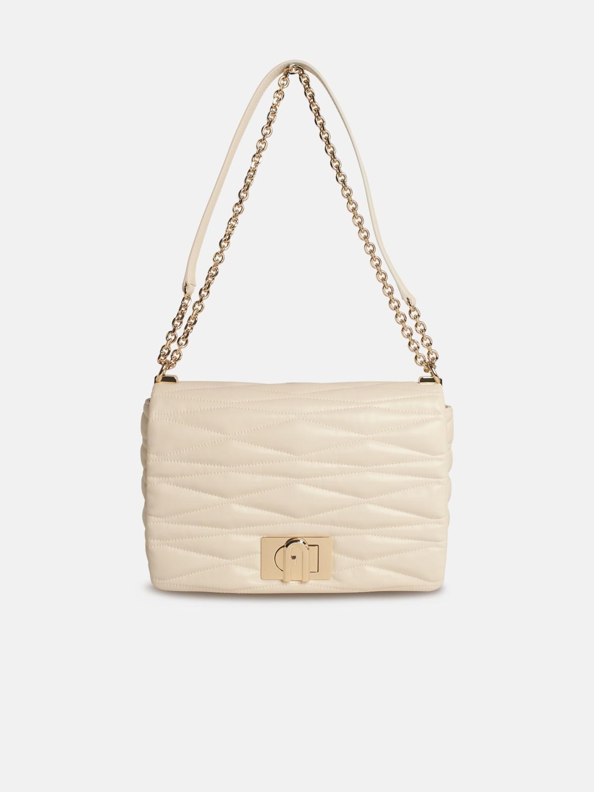 '1927' MEDIUM CROSSBODY BAG IN CREAM LEATHER - 1