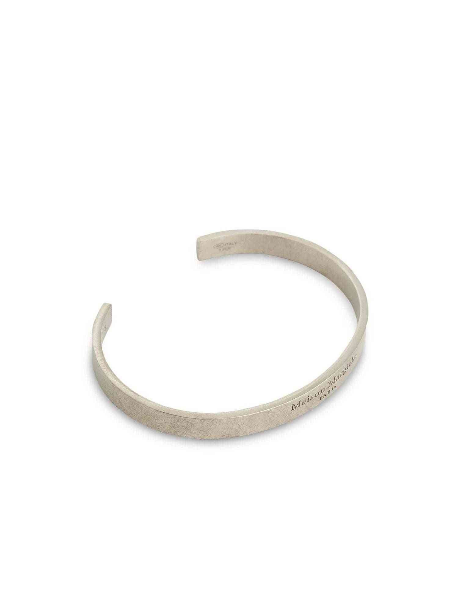 Medium Margiela Logo Cuff Bracelet in Silver - 2