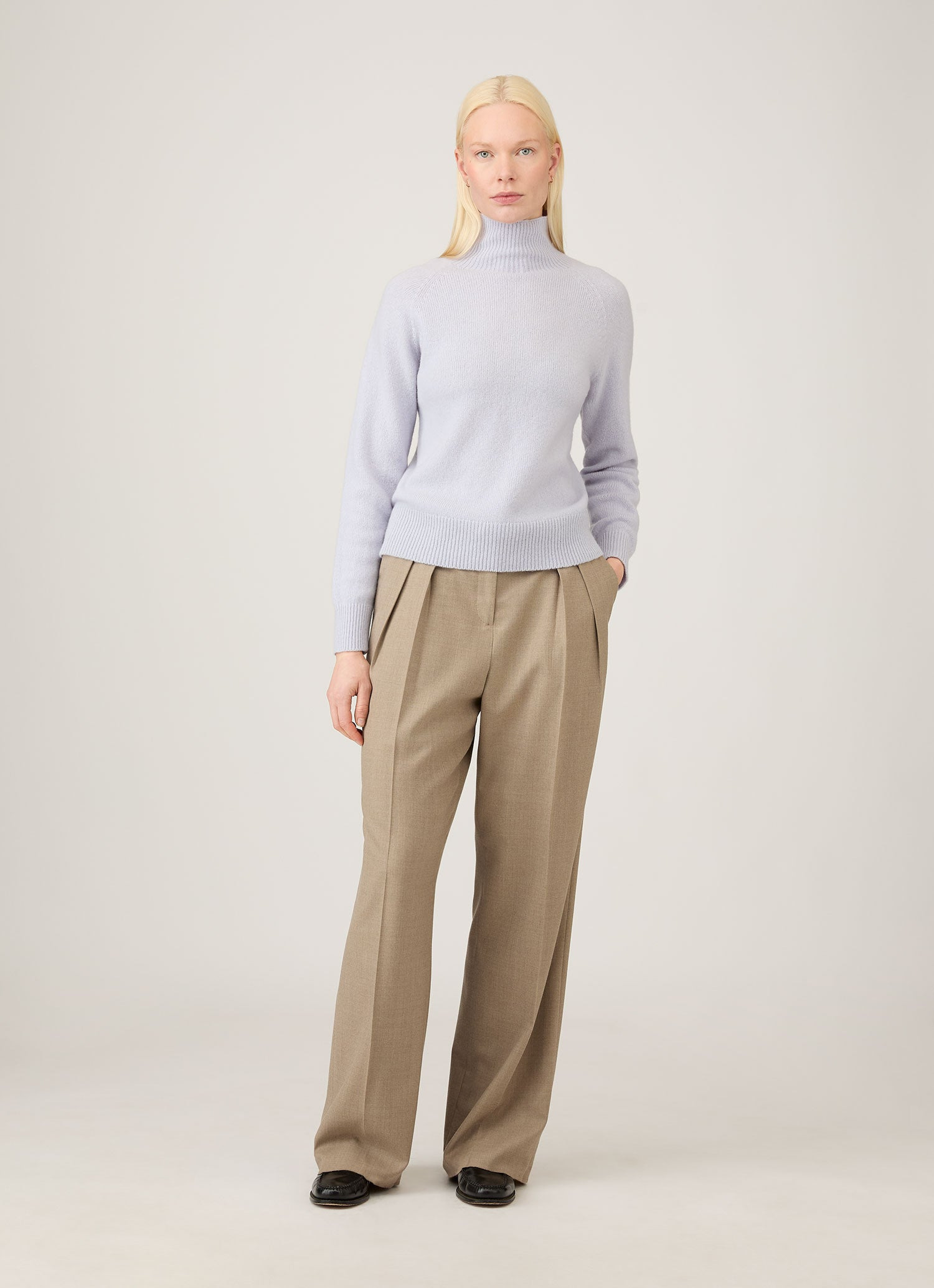 Lambswool Funnel Neck Jumper - 2