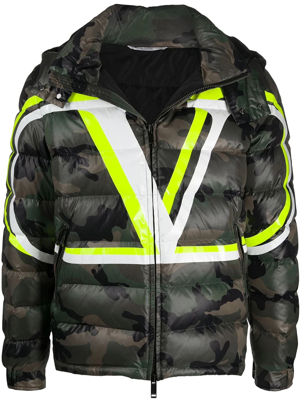 VLOGO camouflage quilted puffer jacket - 1