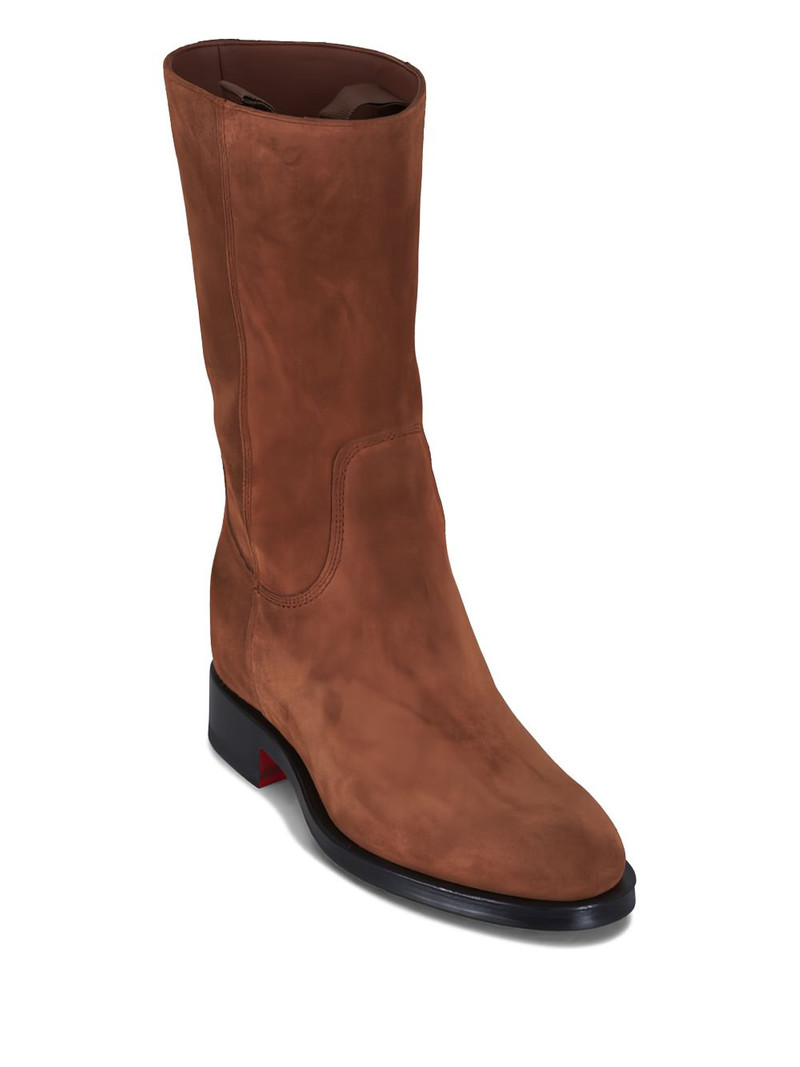 Santoni round toe heeled boots outlook