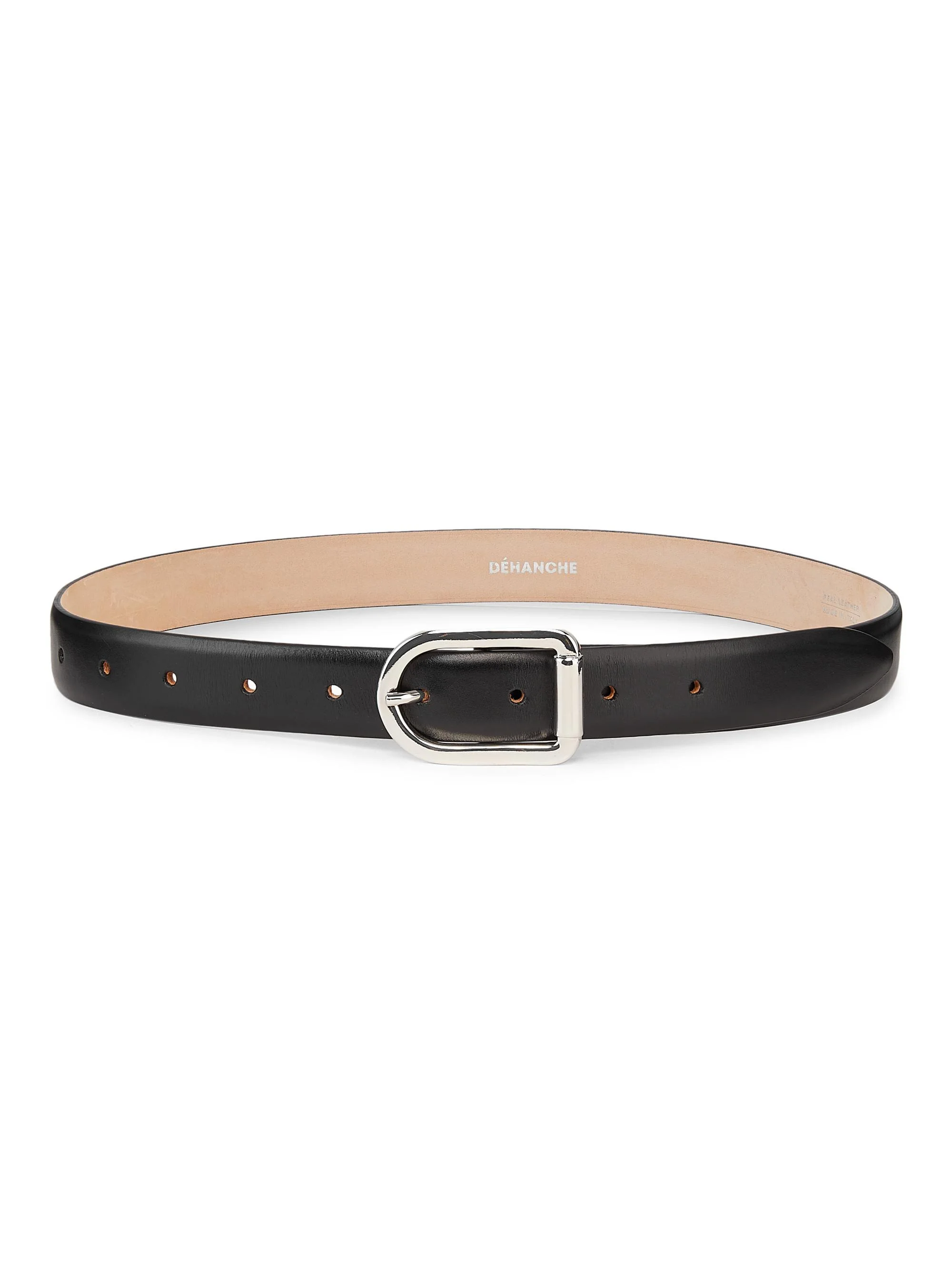 Women's Mija Leather Belt - Black Silver - 1