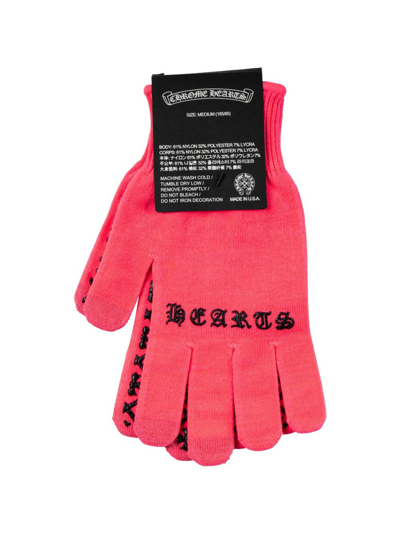 Chrome Hearts Checkmate logo-print gloves outlook