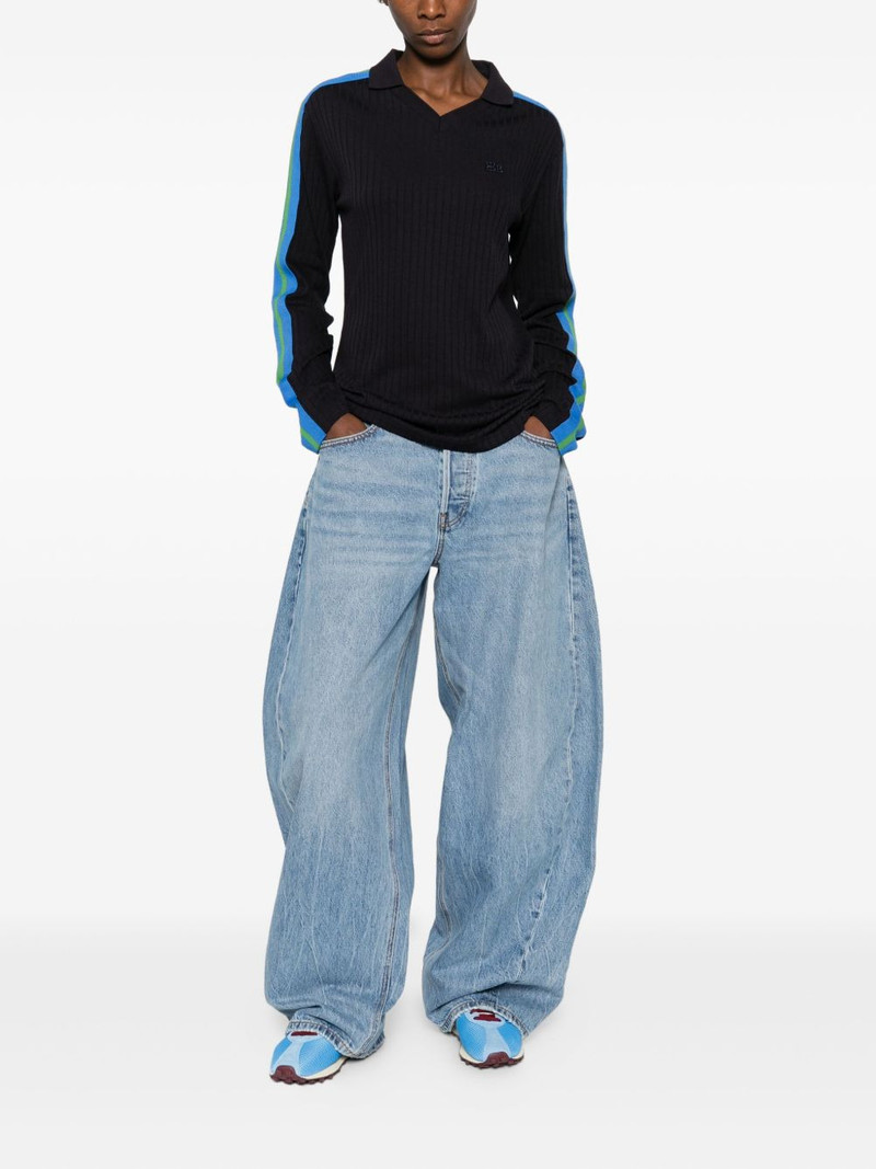 WALES BONNER striped-detail top outlook