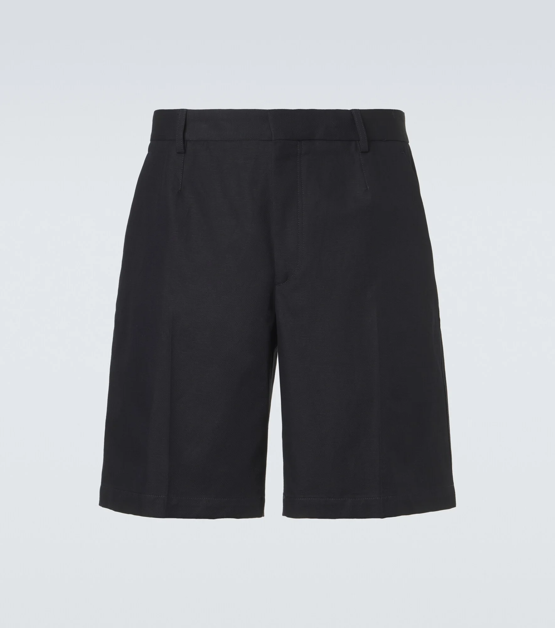 Cotton and linen shorts - 1