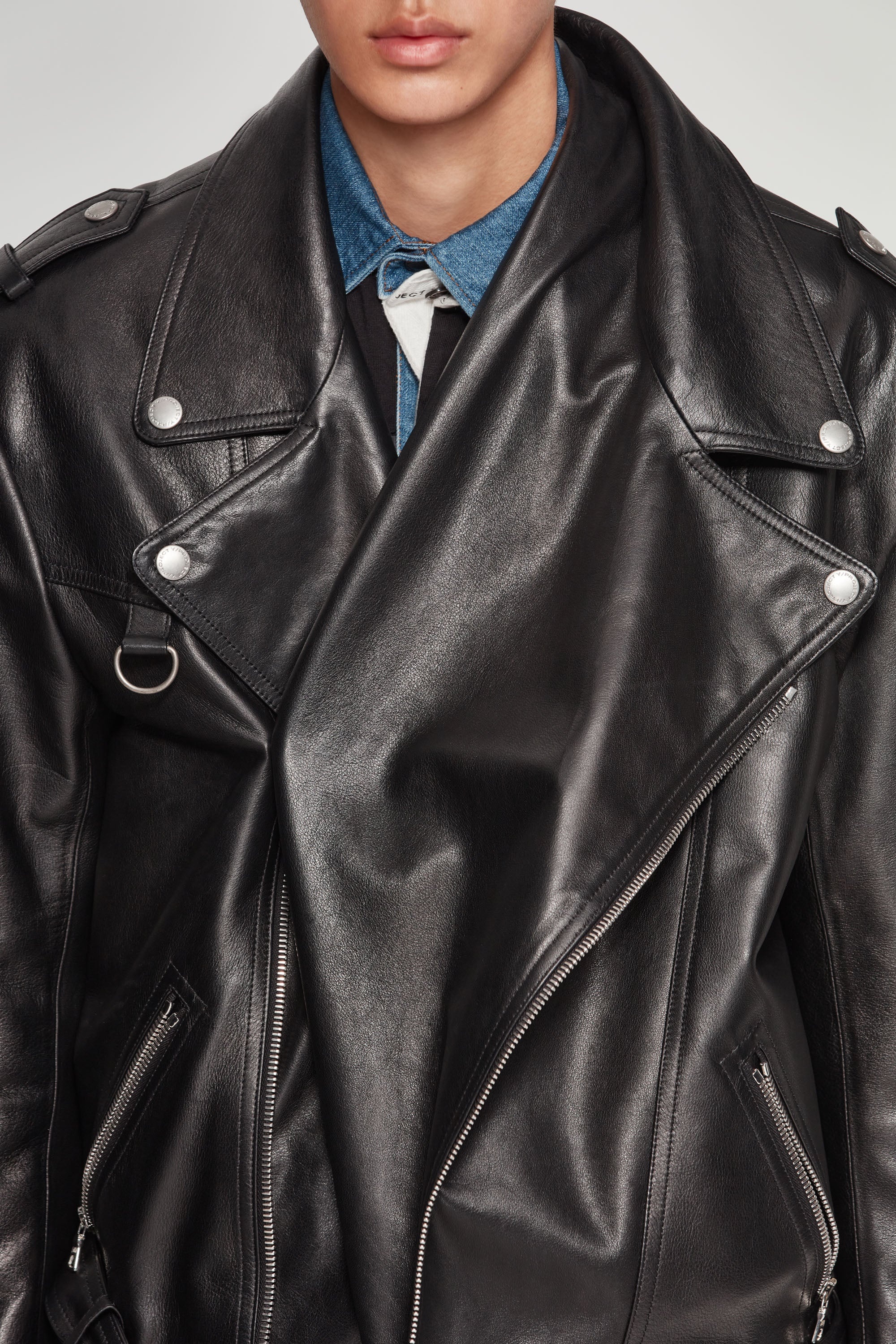Y/Project Twisted Lapel Biker Jacket | yproject | REVERSIBLE
