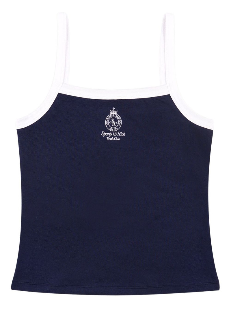 contrast-binding ribbed top 1