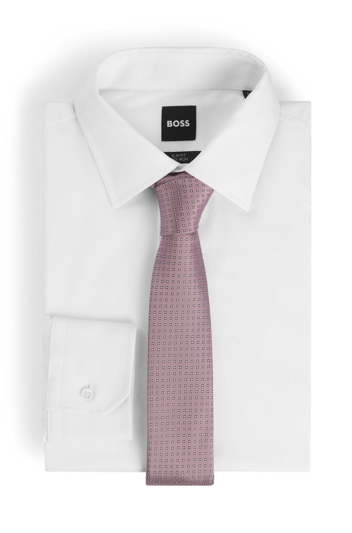 SILK-BLEND TIE WITH JACQUARD-WOVEN PATTERN - 3