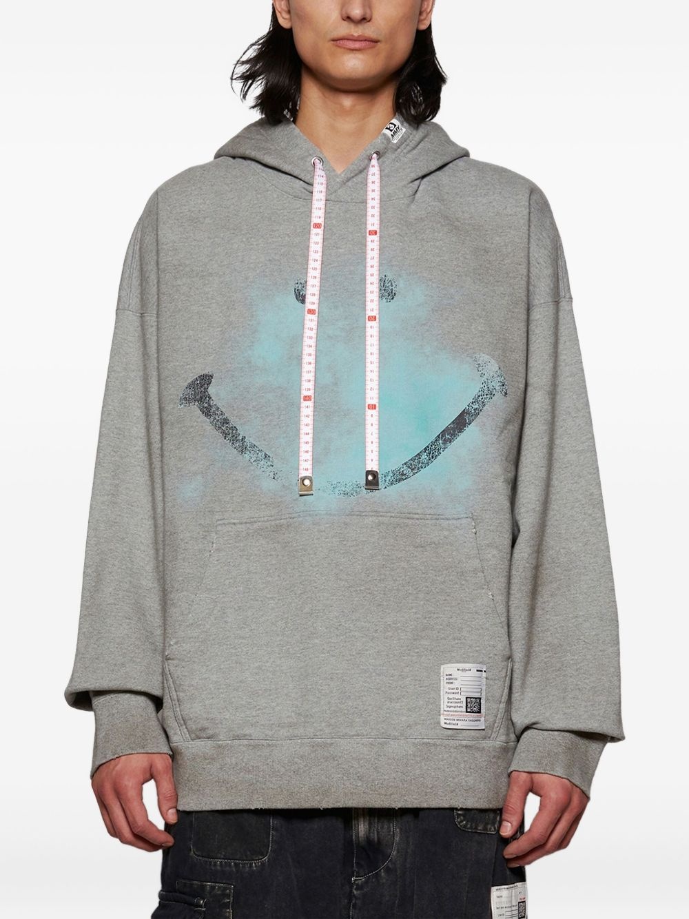 smile-graphic hoodie - 3