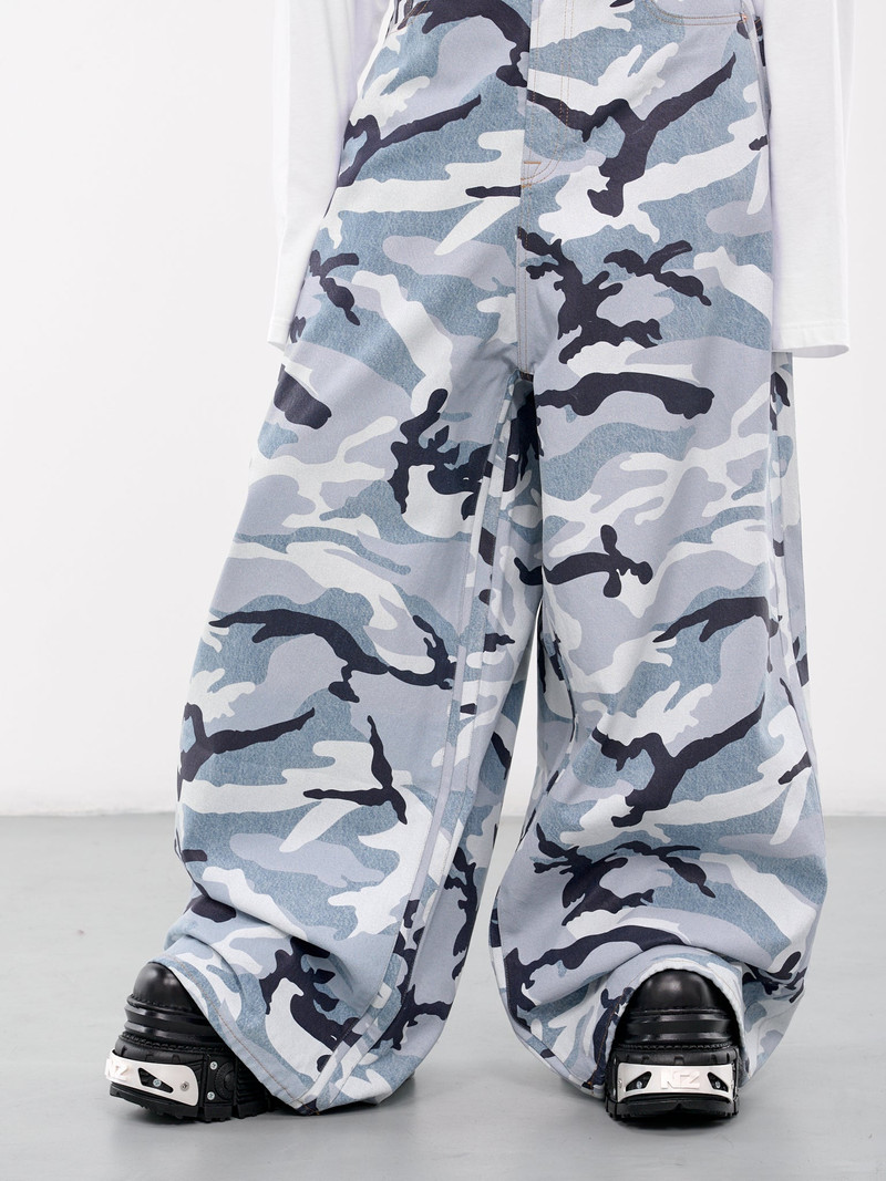 Blue Camo 큰 모양 청바지 5